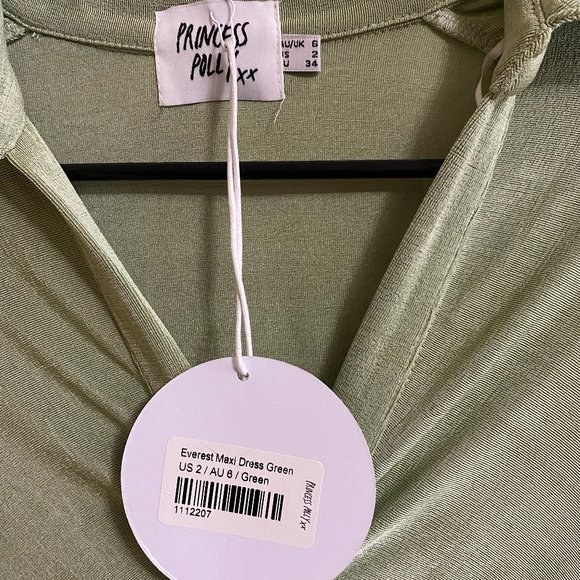 NWT Princess Polly Everest Maxi Green Dress - Picture 6 of 8